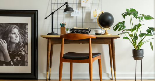 mid-century modern home office