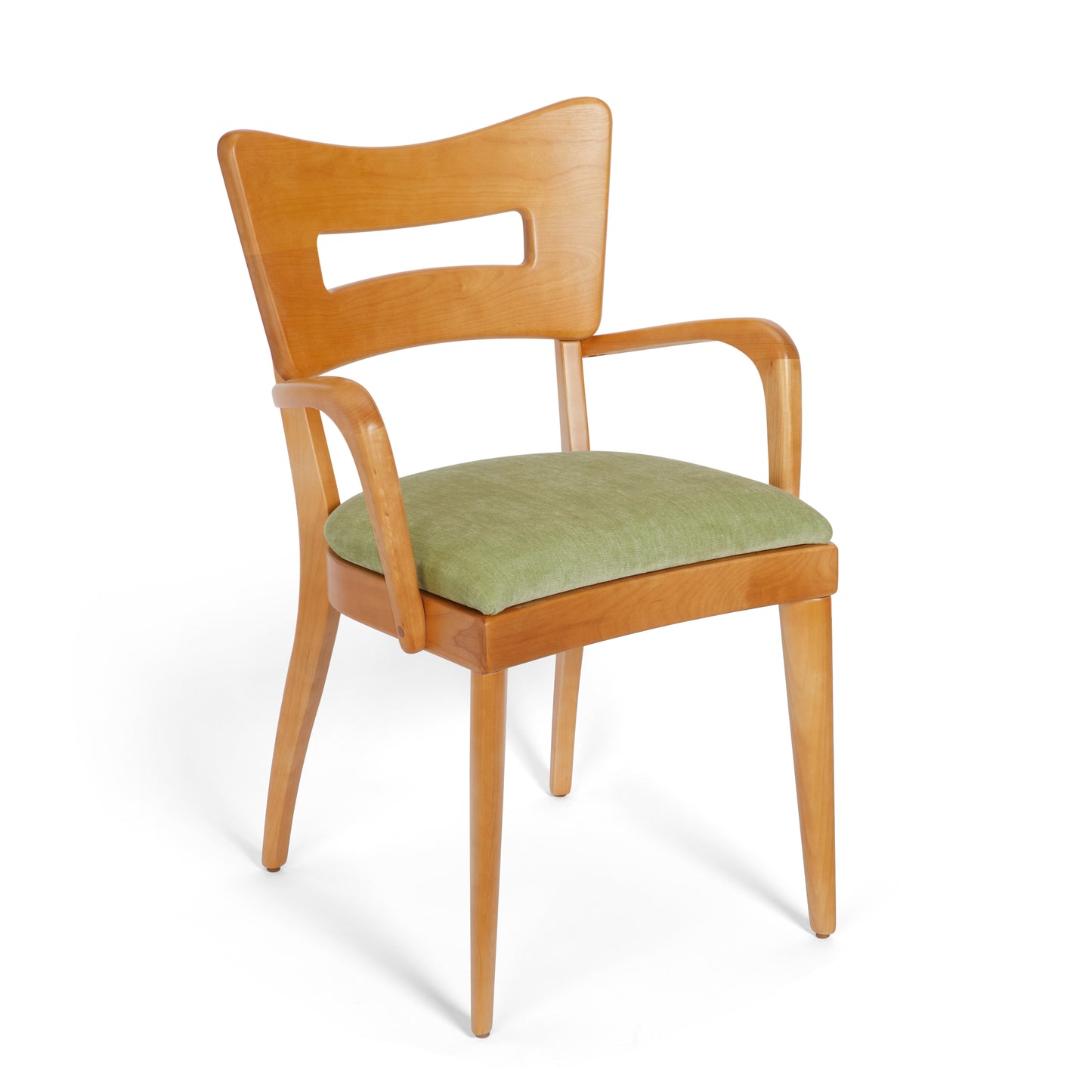 M 154 C "Dog Biscuit" Dining Chair with Arms